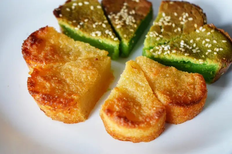Assortment of fresh handmade Malaysian kuih from KakSaba