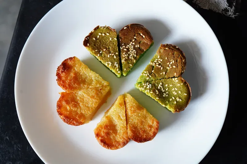 Assortment of fresh handmade Malaysian kuih from KakSaba
