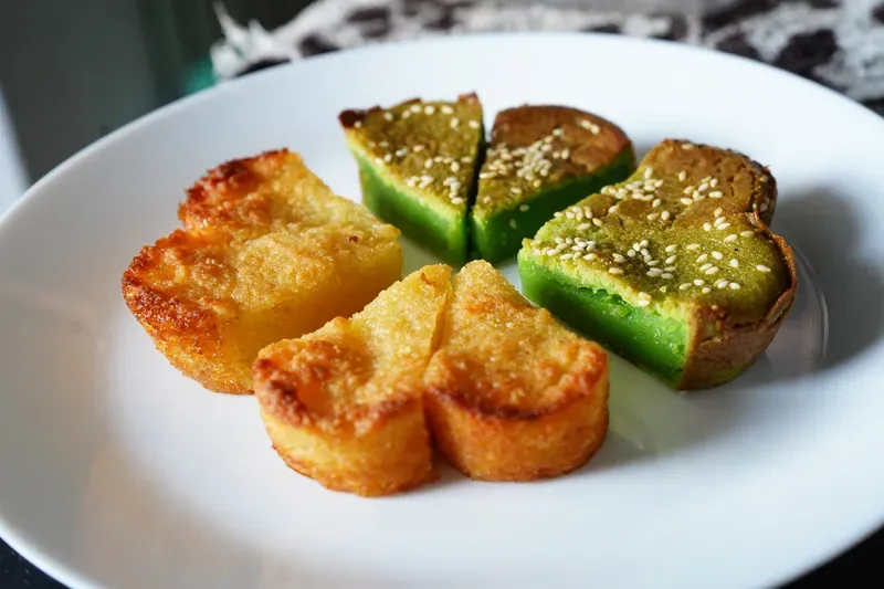 Assortment of fresh handmade Malaysian kuih from KakSaba