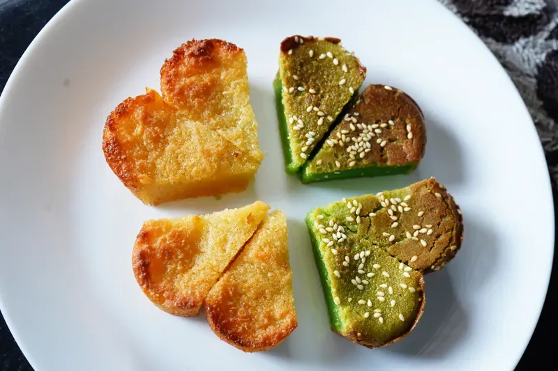 Assortment of fresh handmade Malaysian kuih from KakSaba